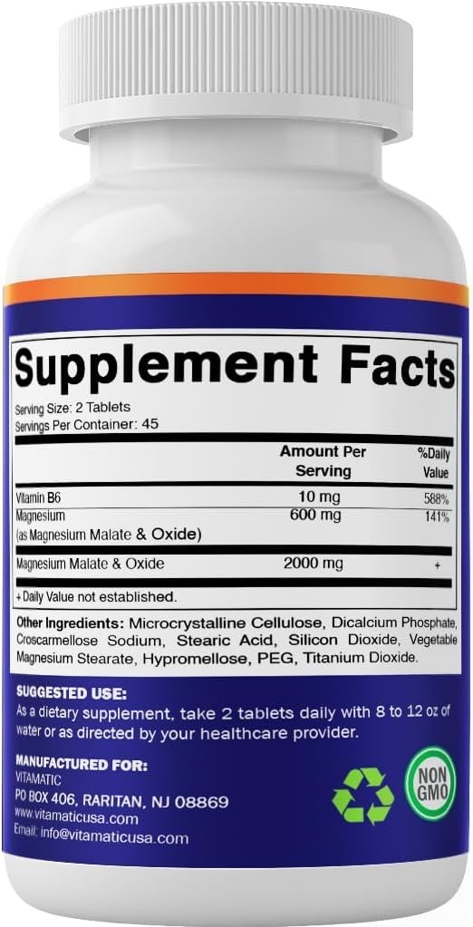 Magnesium Malate 2000mg Capsules – Muscle Support, Energy & Daily Wellness