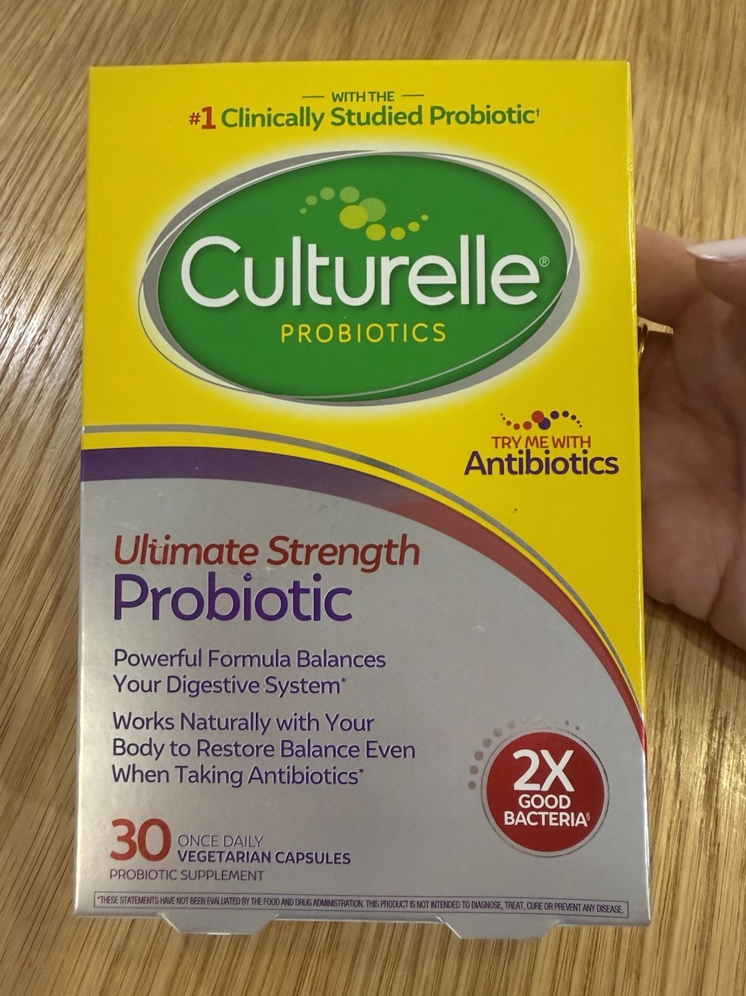 Culturelle Ultimate Strength Probiotic 30 Caps 2X Good Bacteria Exp 12/27 New