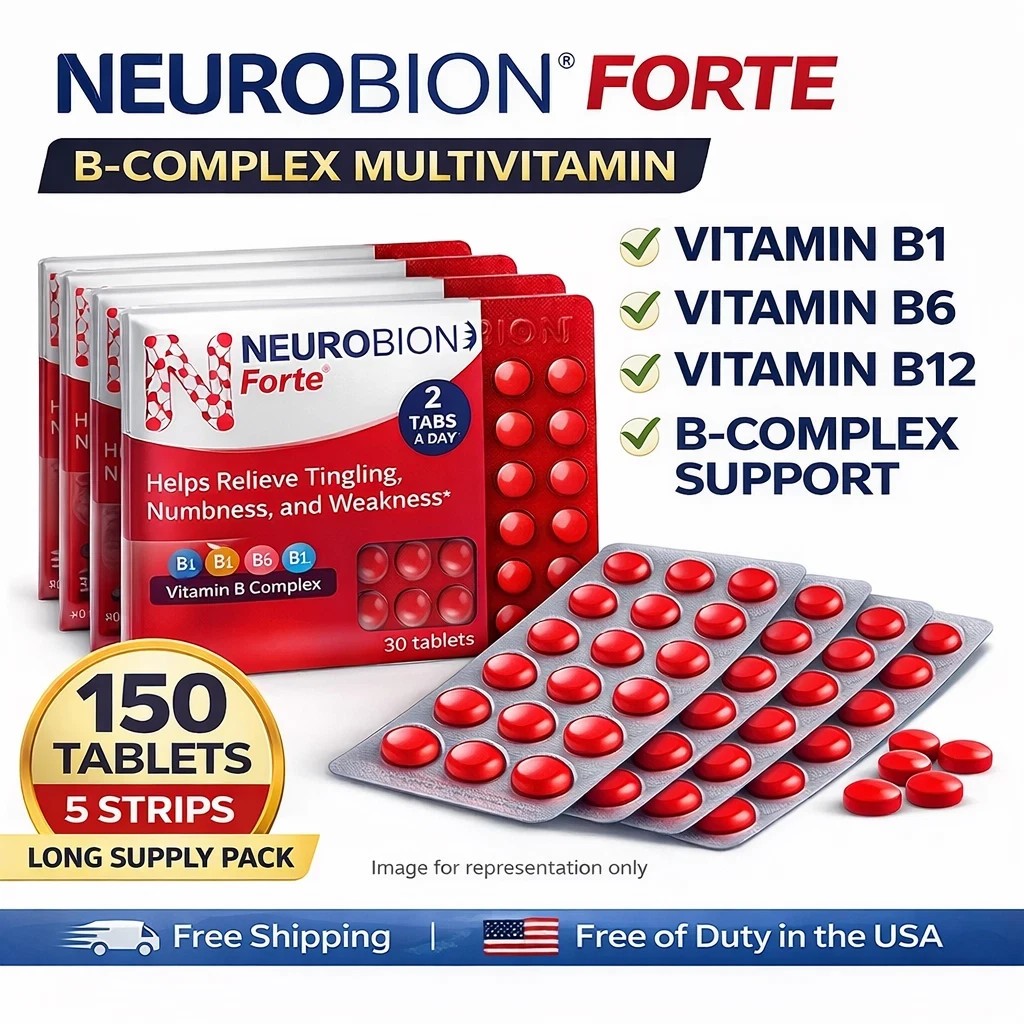 Multivitamin Neurobion Forte B1 B6 B12 B Complex Supplement 150 Tabs Exp 05/2027