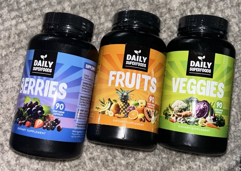 Daily Boost – 42 Different Whole Food Fruits and Veggies Supplement with Berries