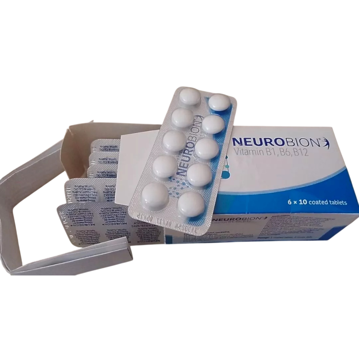 2x 60 Tablets Neurobion Vitamin B1, B6, B12 for Numbness, Tingling &Nerve Relief
