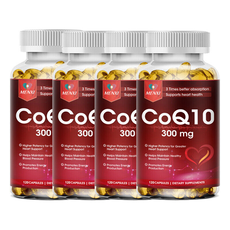 CoQ10 Coenzyme Q-10 Coenzyme 300mg Capsules BIOPERINE Antioxidant Heart Energy