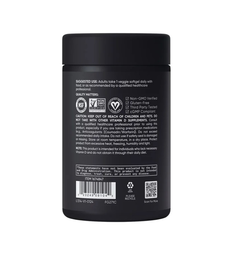 Sports Research D3 + K2, 160 Veggie Softgels,Supports Bone and Immune Health