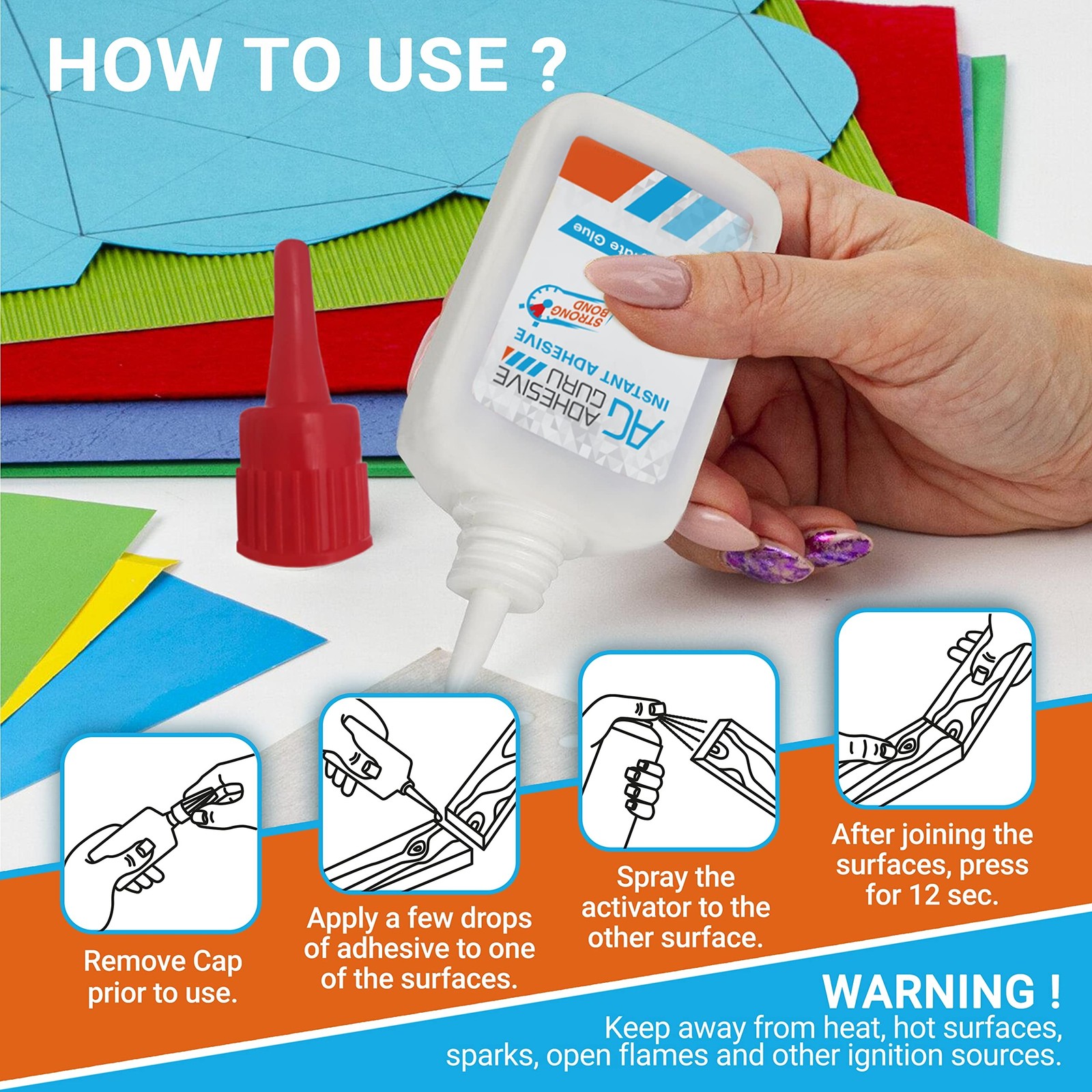 Adhesive Guru CA Glue with Activator Kit (2×3.5 oz + 2×13.5 fl.oz) Profession…