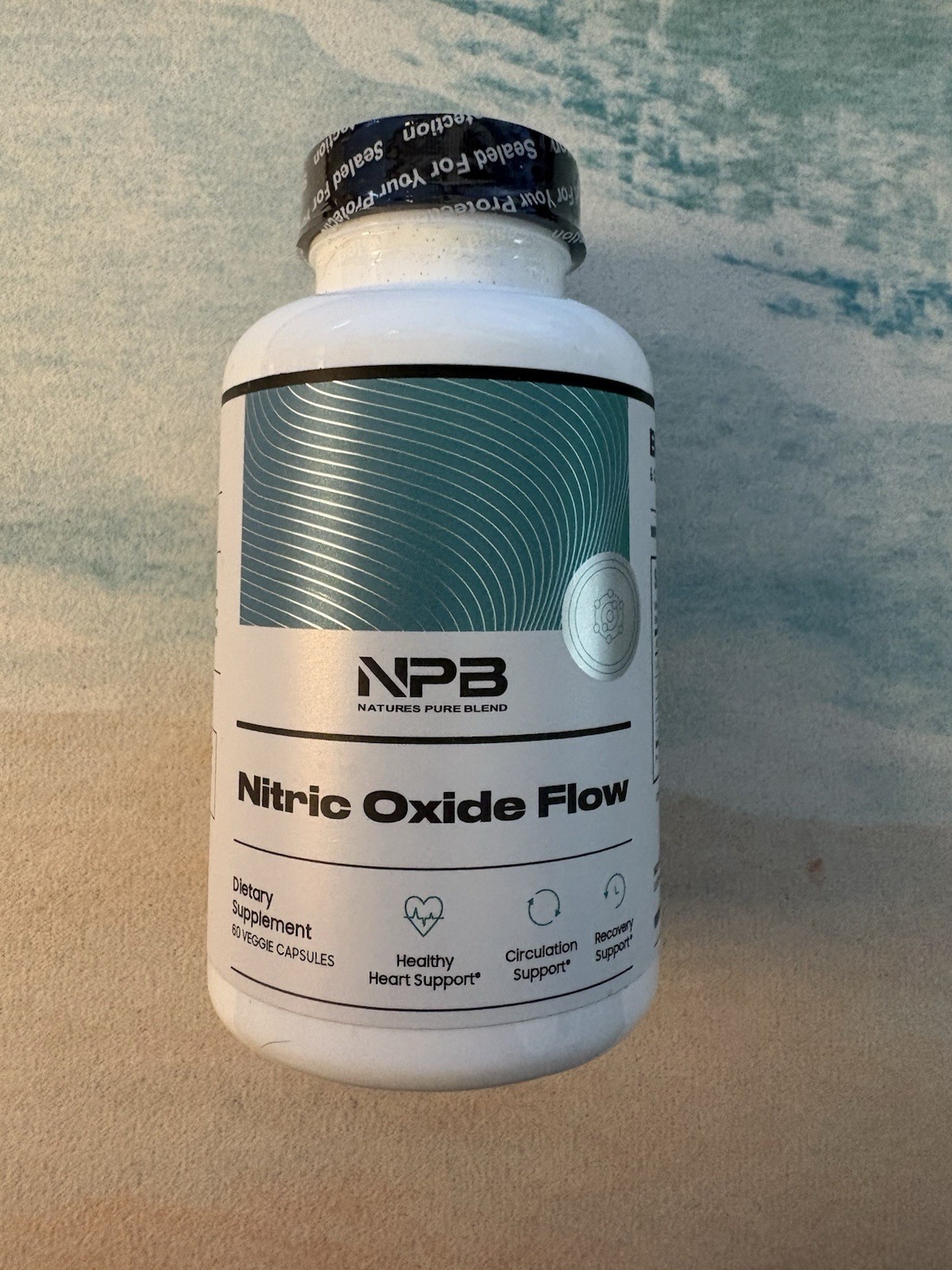 NPB Natures Pure Blend Nitric Oxide Flow, Circulation Spt, 60 Caps EXP: 06/28/27