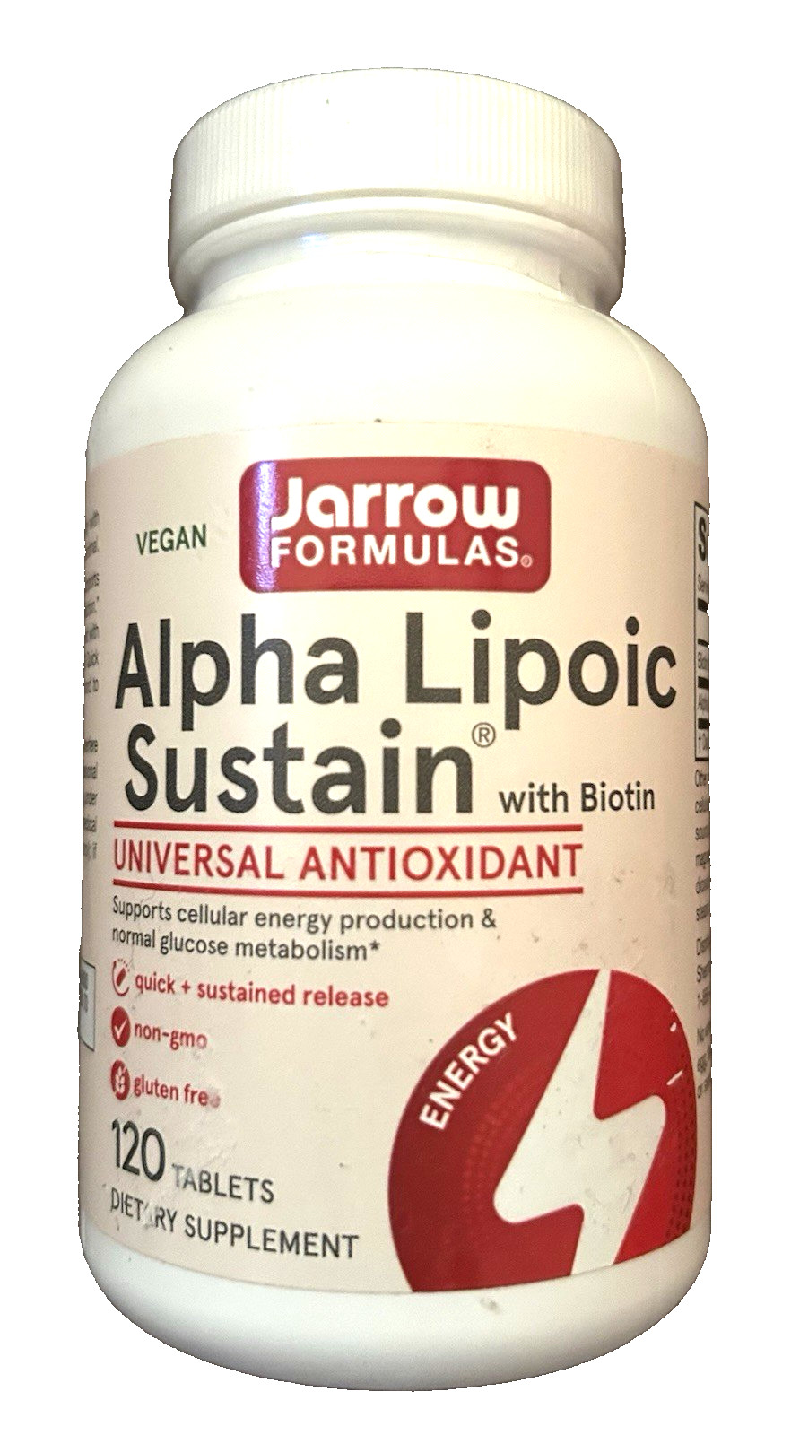 Jarrow Formulas Vegan Alpha Lipoic Sustain with Biotin 300 mg 120 Tabs Exp 10/27
