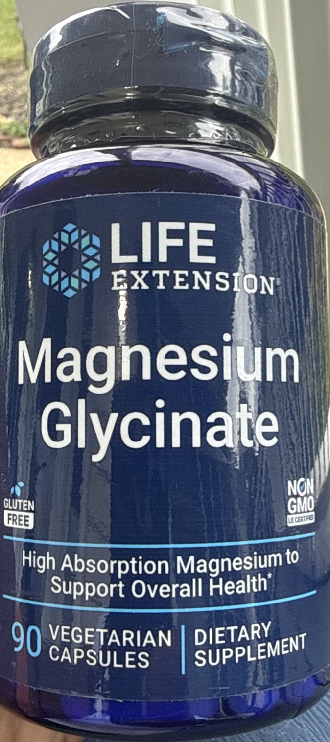 Magnesium Glycinate 90 Caps Magnesium Bisglycinate/ Life Extension