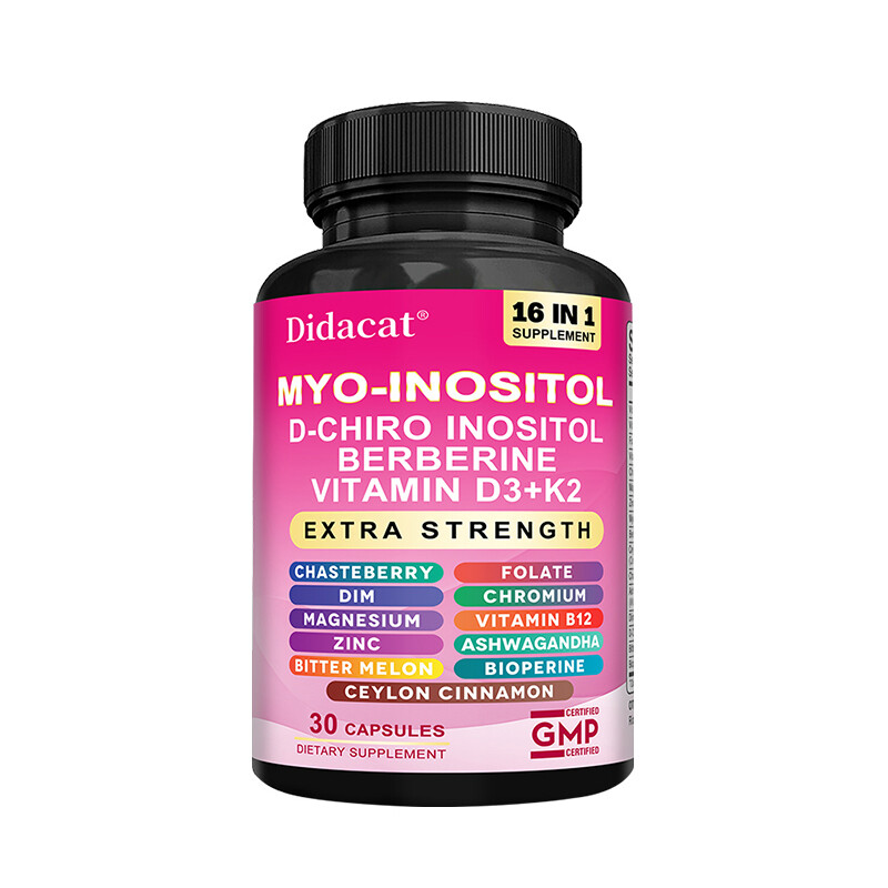 Myo Inositol D Chiro Inositol Supplement Hormonal Balance Support 30-120 Capsule
