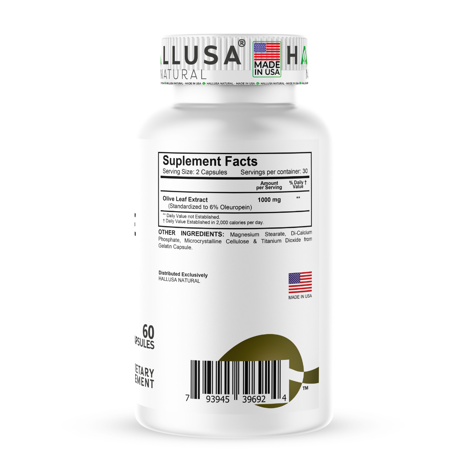 OLIVE LEAF – Immune Support – Triglycerides & Cholesterol – Antioxidant – 60 Cap