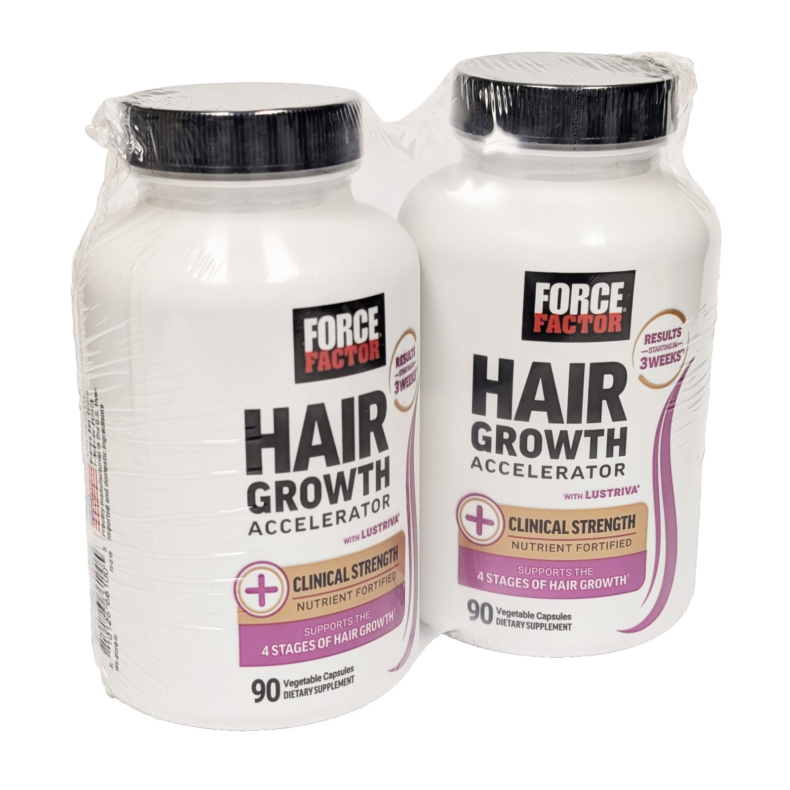 Force Factor Hair Growth Accelerator Capsules, 180 Count, Exp 10/2028
