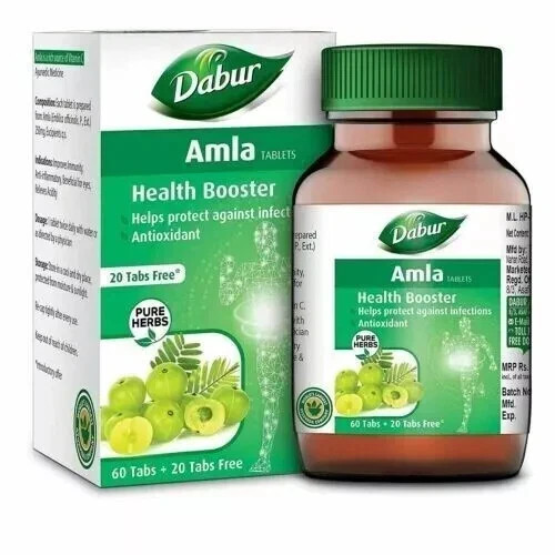 DABUR Amla 60Tabs Natural Health Booster Rich in Antioxidants