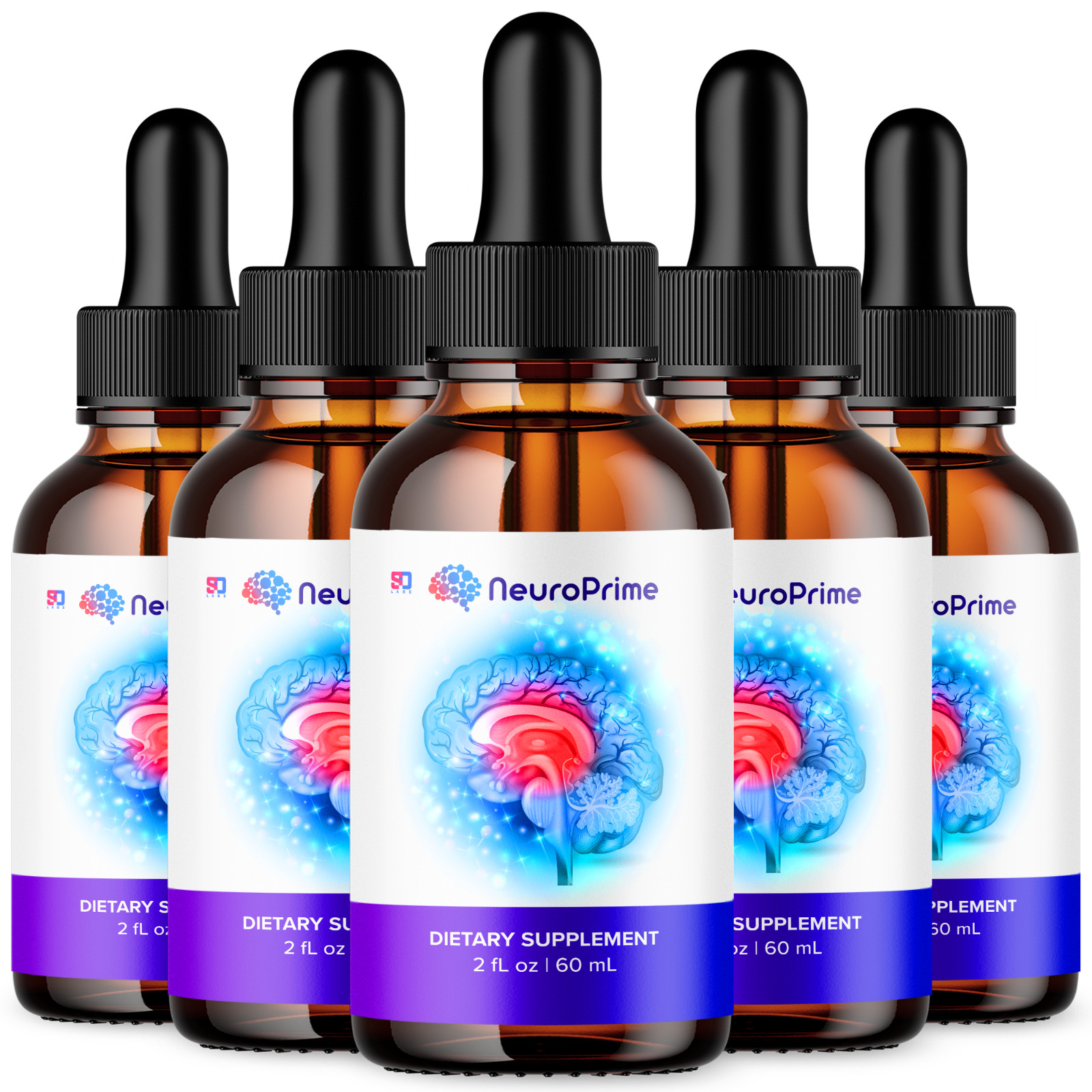 Neuro Prime Drops Supports Focus, Memory & Overall Mental Clarity (5 Pack)