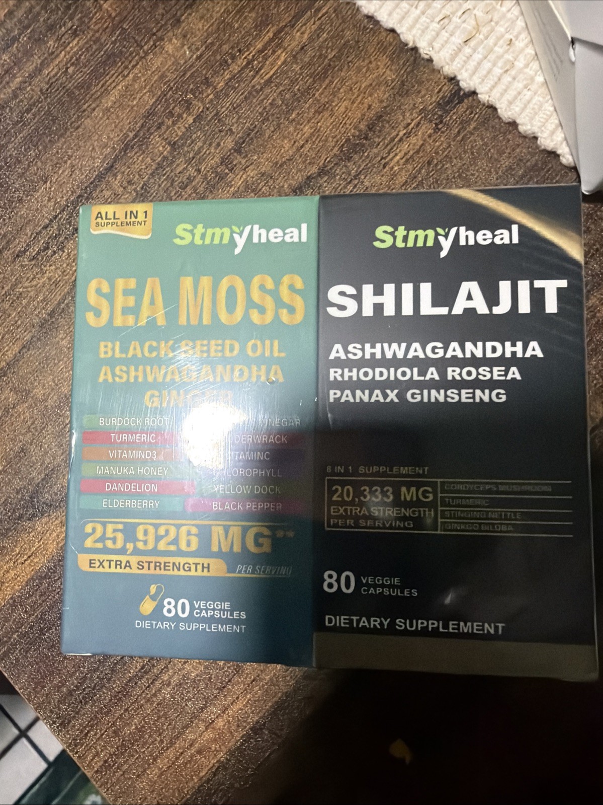 Sea Moss and Shilajit Bundle- Sea Moss,Black Seed Oil, Ashwagandha and Ginger