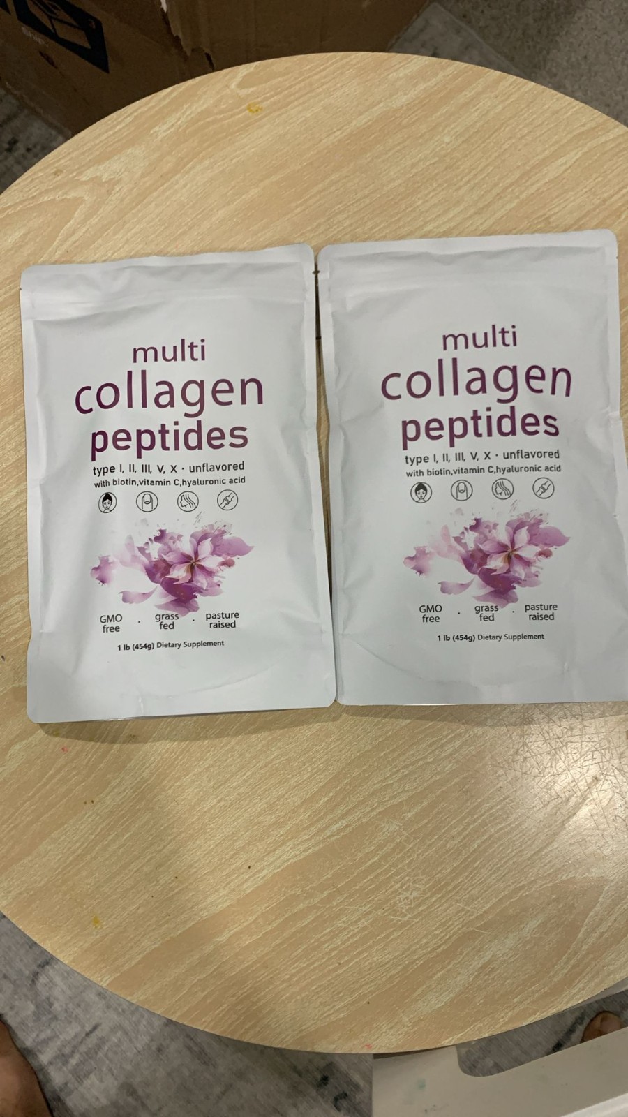 3 Pack Multi Collagen Peptide (1 lb) – Unflavored Powder for Strong Hair & Nail