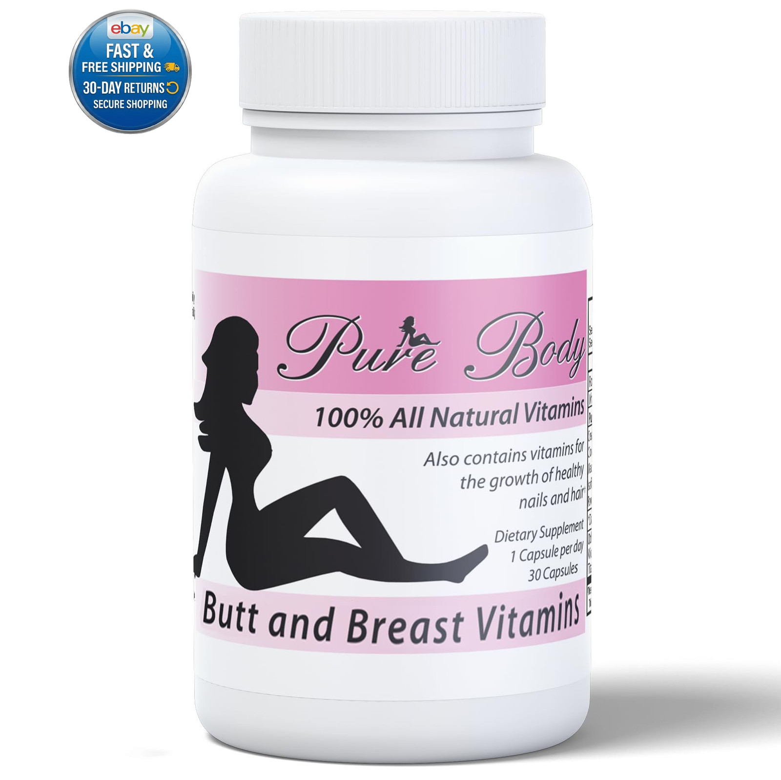 Butt Enhancer and Breast Vitamins – 30 Count (Pack of 1)