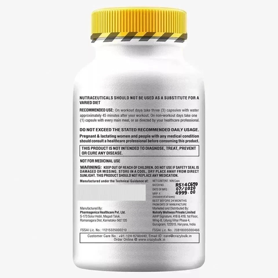 CrazyBulk MUSCLE & STRENGTH Supplement 90 Capsules, Free & Fast Ship – Pack of 3