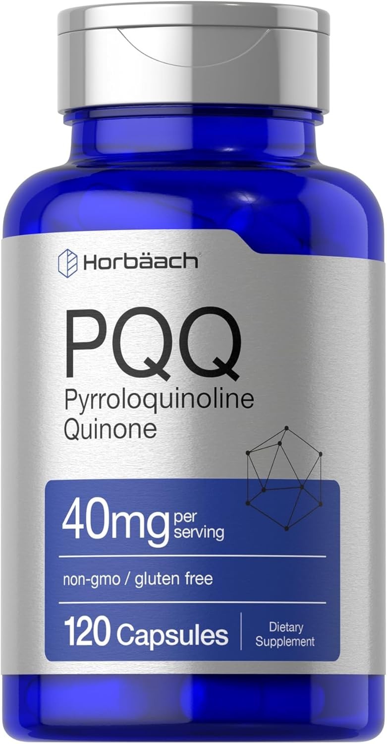 Horbaach PQQ Supplement 40mg 120 Capsules Pyrroloquinoline Quinone Disodium Salt