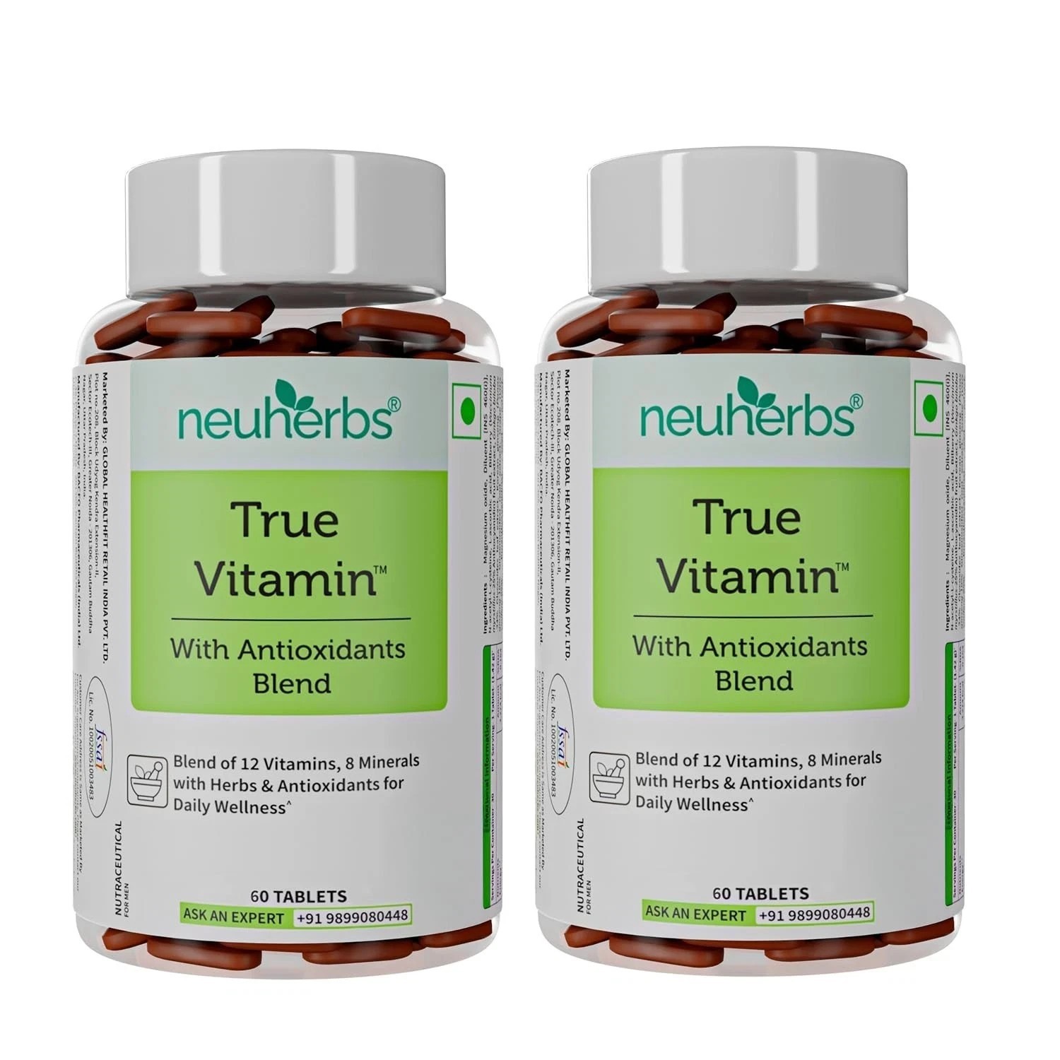 True MultiVitamin Supplement With Minerals, Vitamin C B D , Iron & Zinc Y896