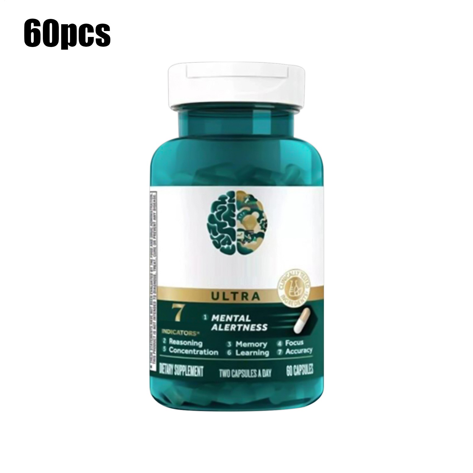3 boxes-Ultra (60 Brain Focus Mental Alertness Memory Health Caps)