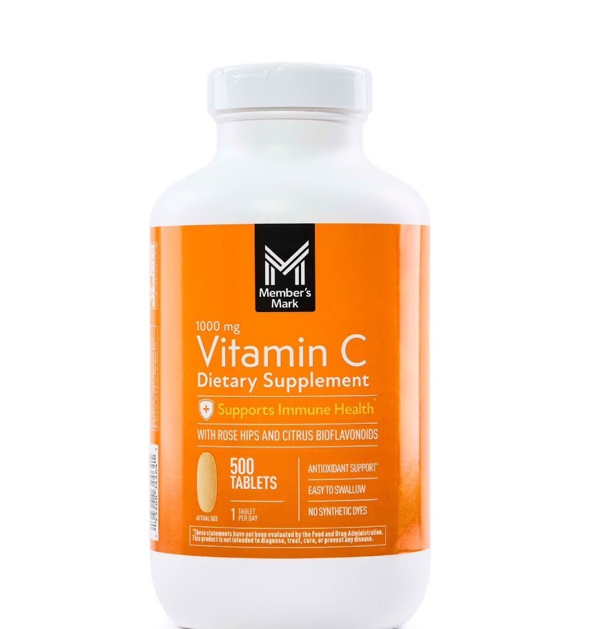 Member’s Mark Vitamin C 1000 mg w/ Citrus Bioflavonoids & Rose Hips 500 Tablets