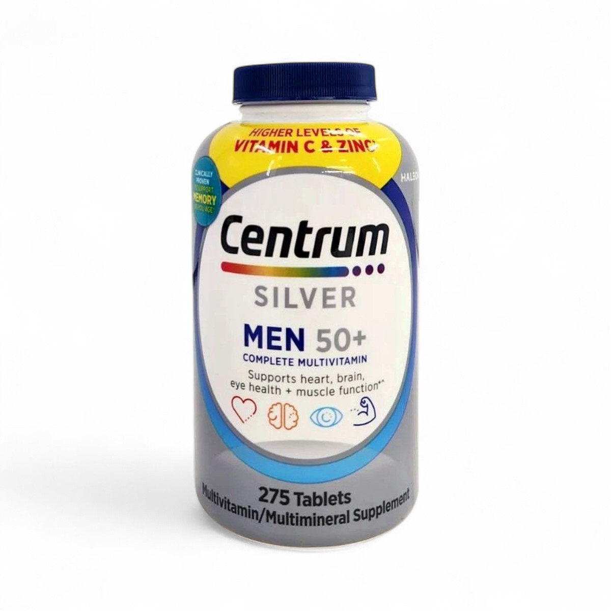 Centrum Silver Multivitamins for Men Over 50 Supplement Tablets, 275 Count