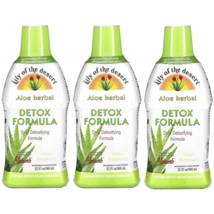 Lily of the Desert Aloe Herbal Detox Formula 32 fl. oz Each (Pack of 3)