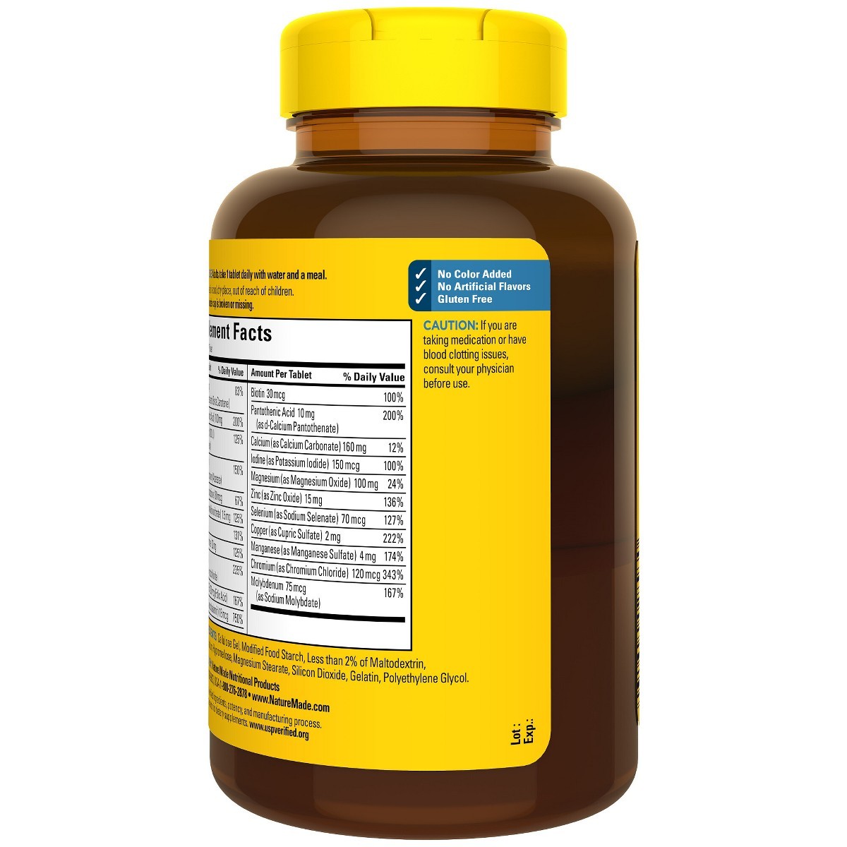 Nature Made Mens Multivitamin with No Iron, Nutritional Support Tablets 120ct