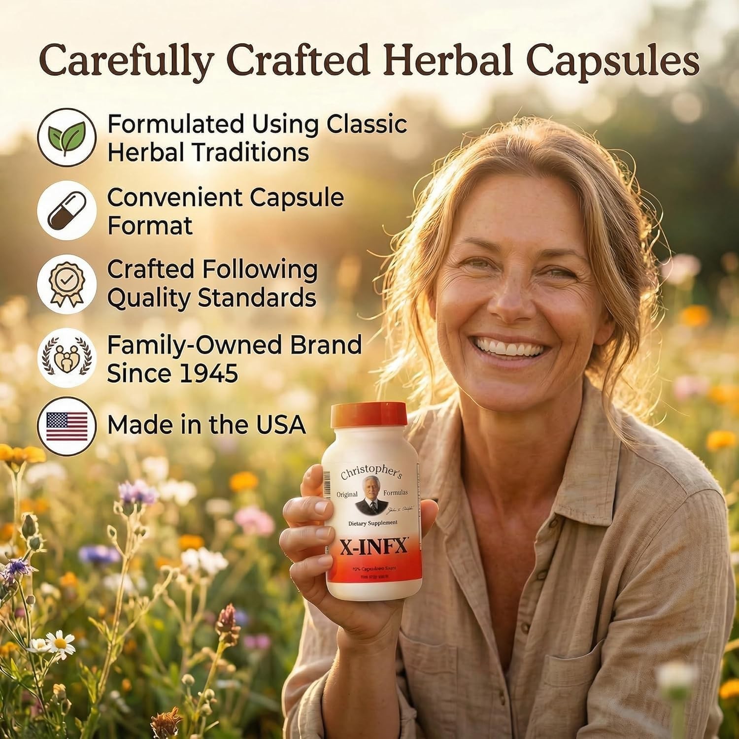 Christopher’s Original Formulas X-INFX Formula, Natural Immune Support, 100 Caps