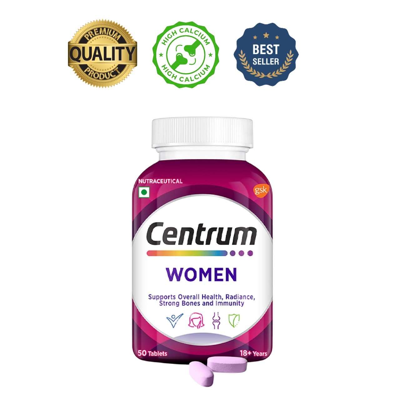 Cent.rum Women Multivitamin 23 Nutrients Energy 50 Tablets