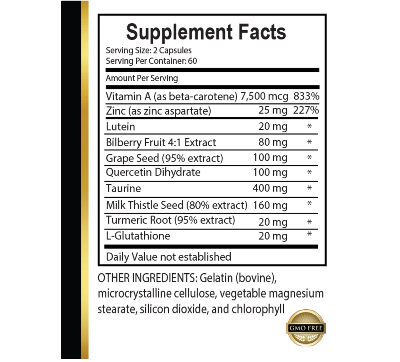 Eye Wellness Vision Support with Lutein Zeaxanthin Herbal Extracts & Antioxidant