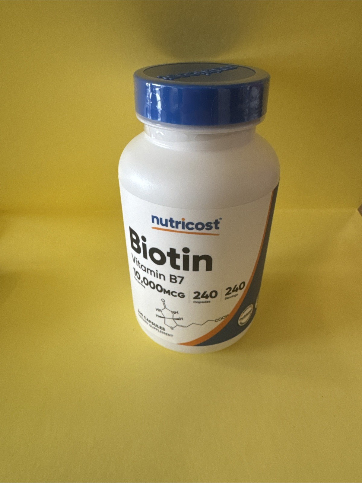Nutricost Biotin (Vitamin B7) 10000mcg Capsules – 240 Count exp 11/28