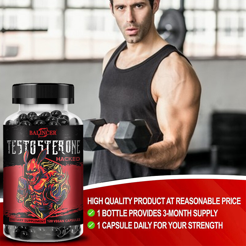 Natural Testosterone Booster – Increase Energy, Improve Muscle Growth 120Capsule