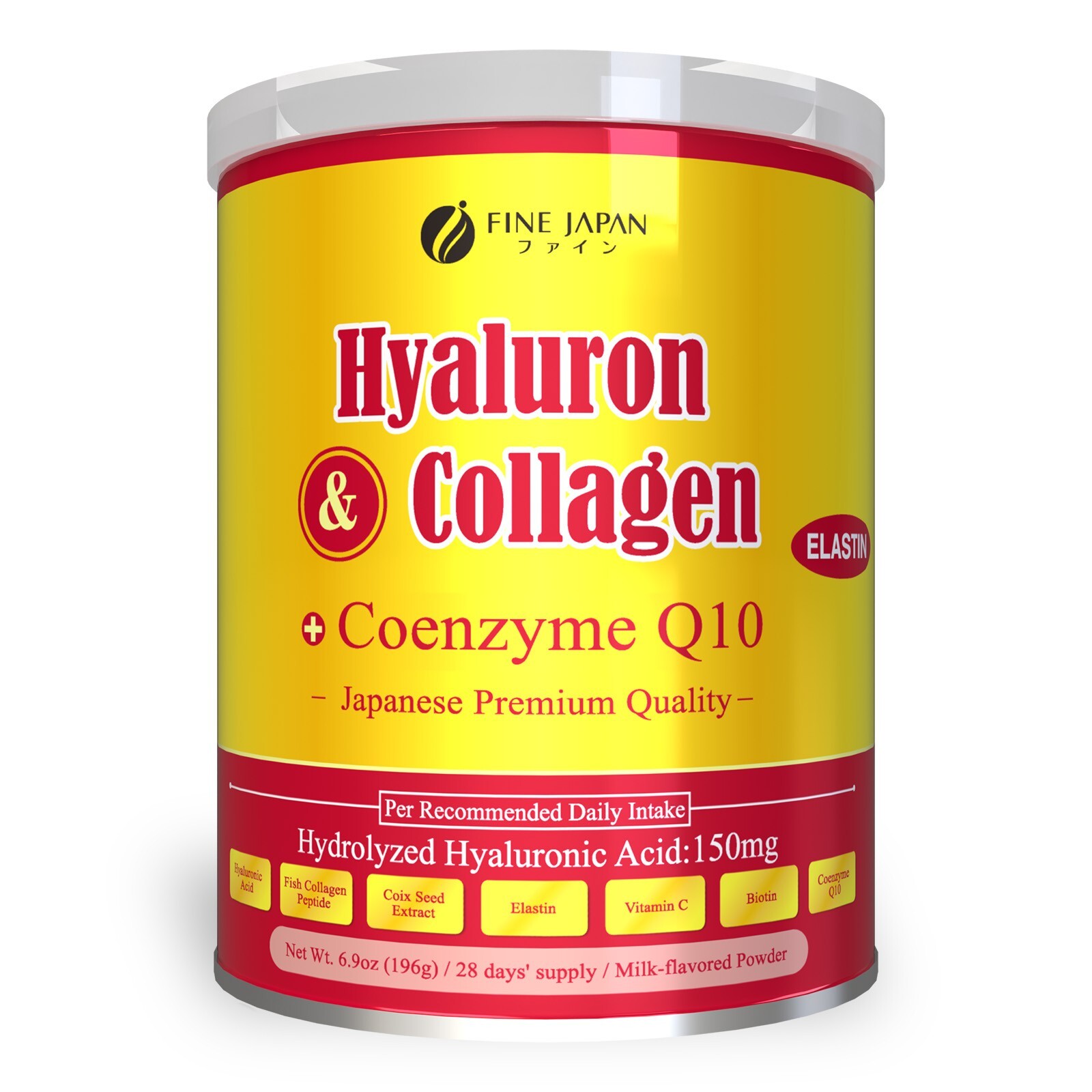 Fine Japan Hyaluronic acid and Collagen powder biotin elastin for 28 days co Q10