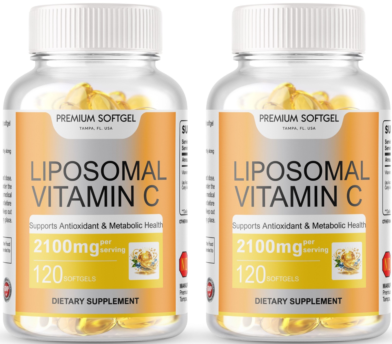 Liposomal Vitamin C 2100mg High Absorption Supplements 240 Softgels
