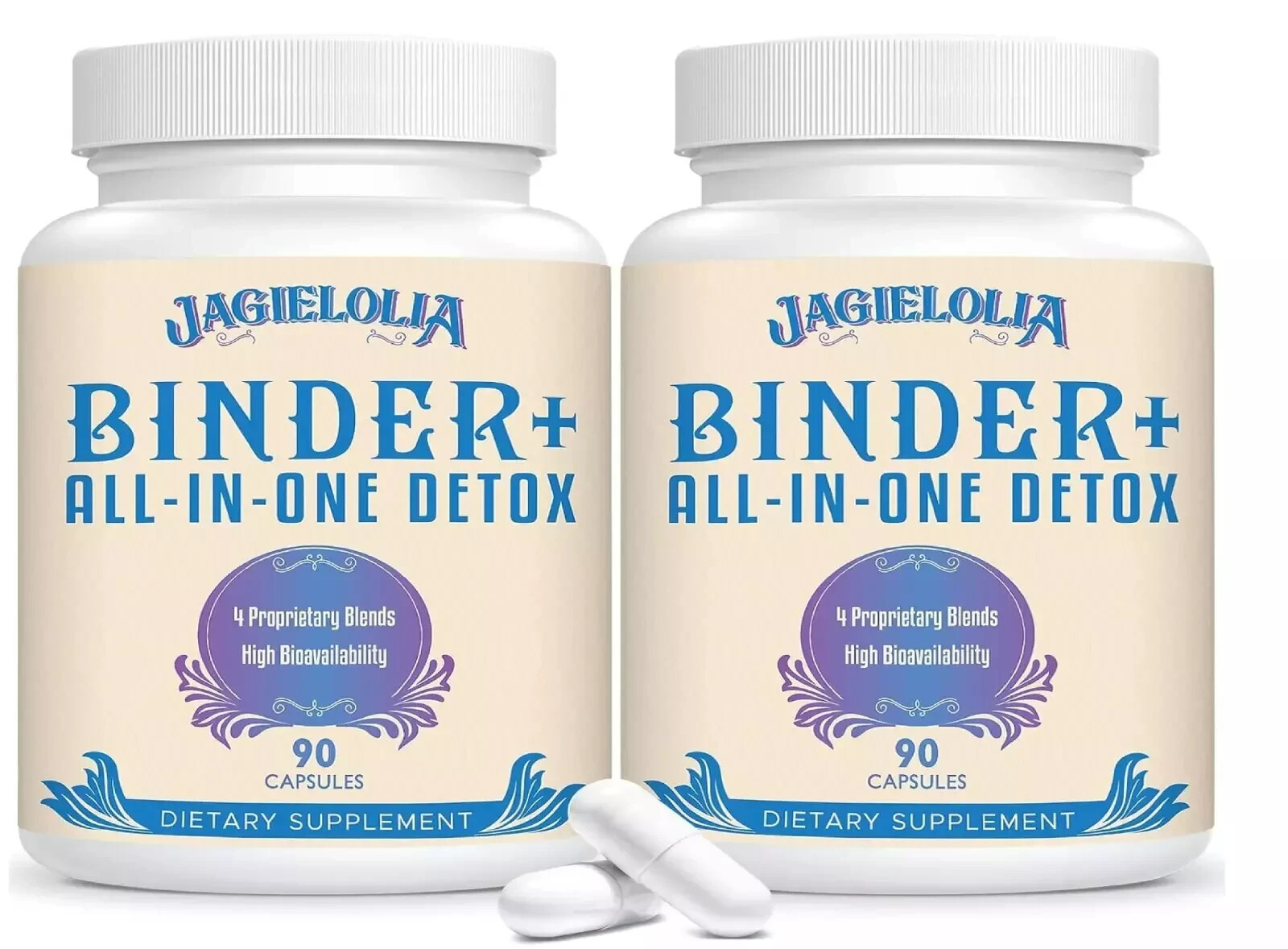 All-In-One Detox Binder Supplement 1500 MG – High 90 Count (Pack of 2)