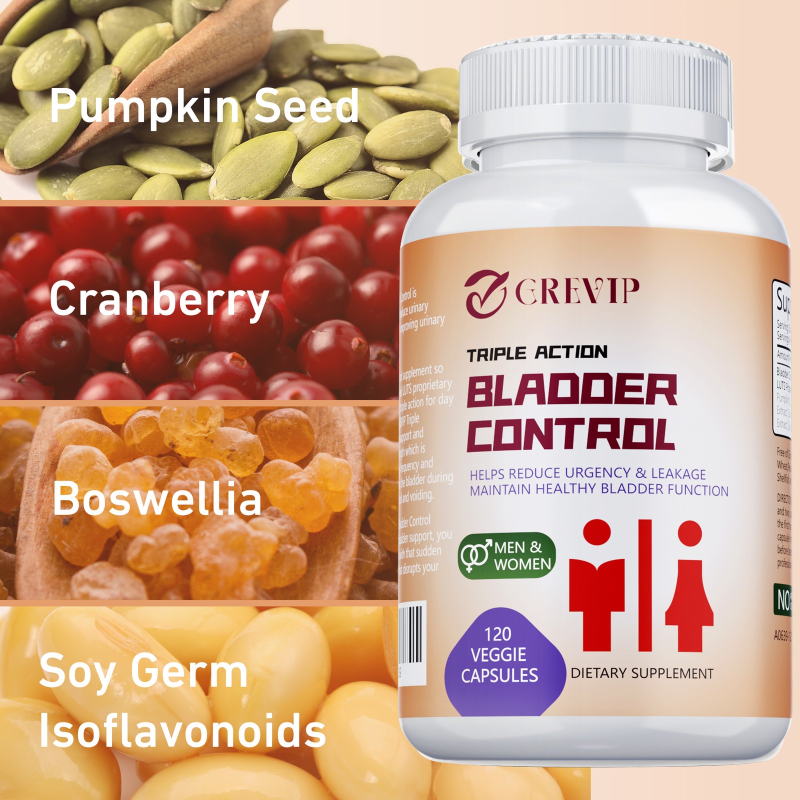 Bladder Control Capsules – Helps with Overactive Bladder, for Bladder Health