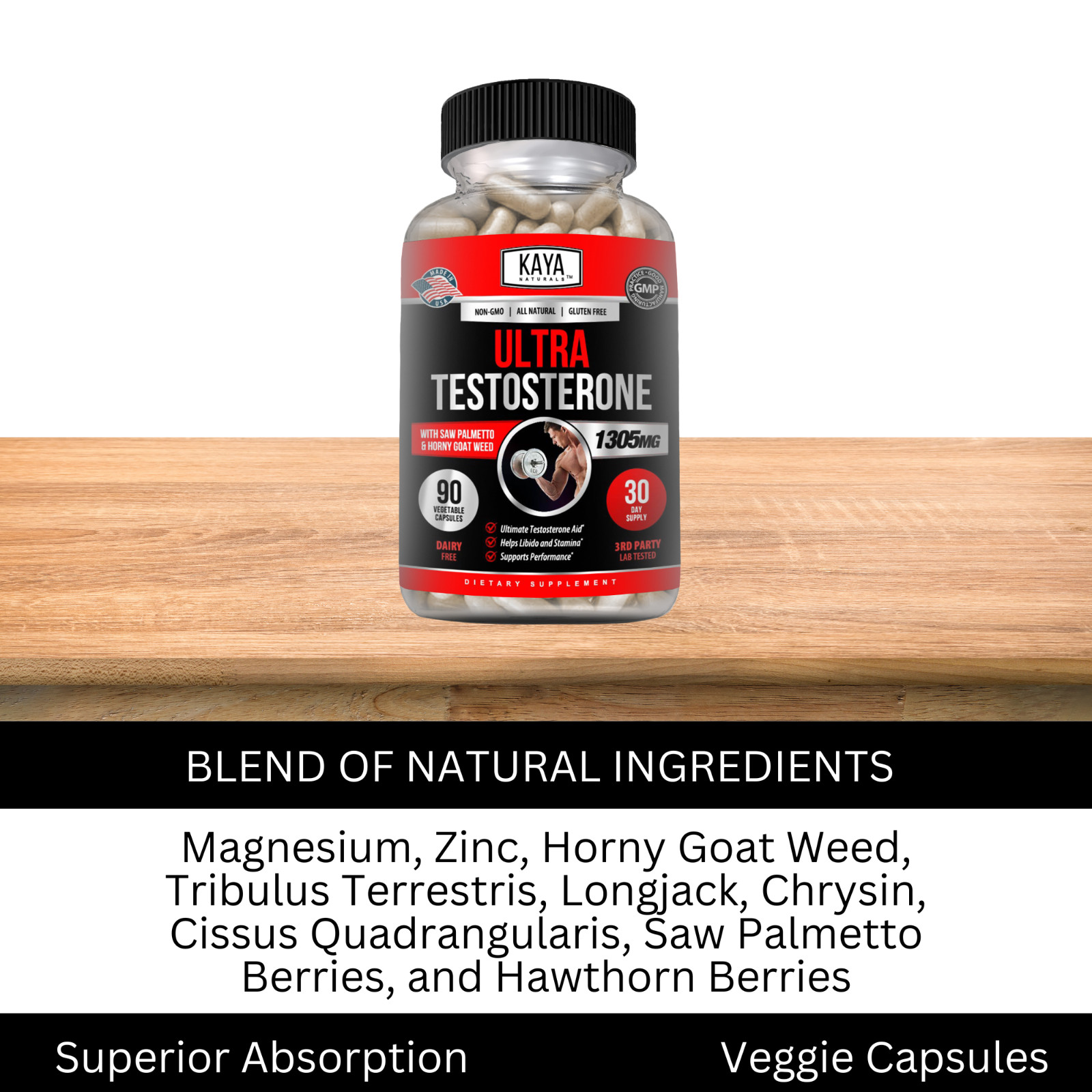 (2 Pack) organic Testosterone Booster Muscle & Testosterone Support Bodybuilding