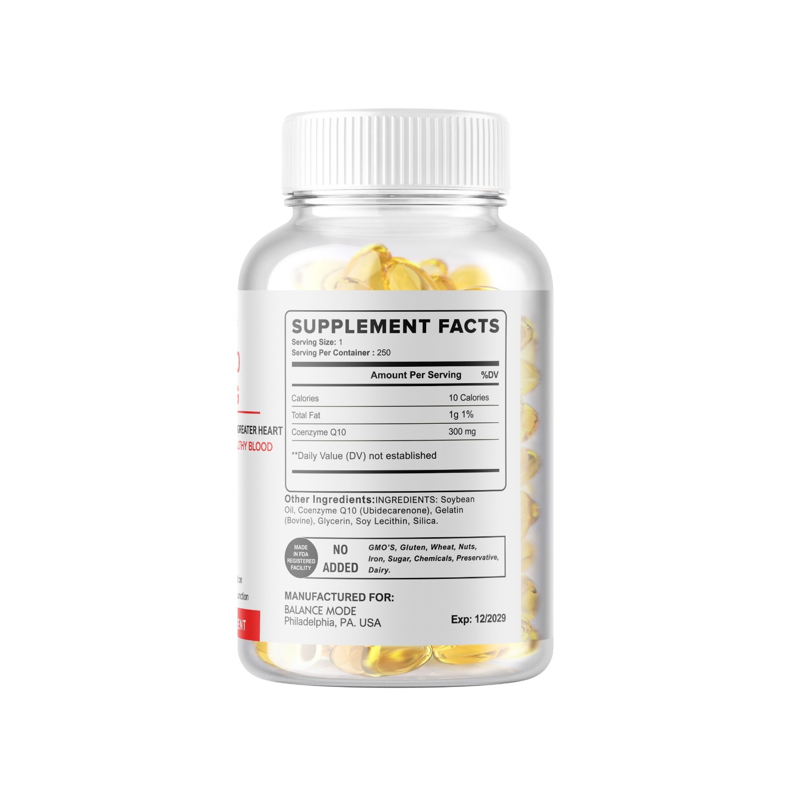 CoQ-10 Q-10 CoQ10 Coenzyme Q10 300mg 250 Softgels Heart Support NON-GMO