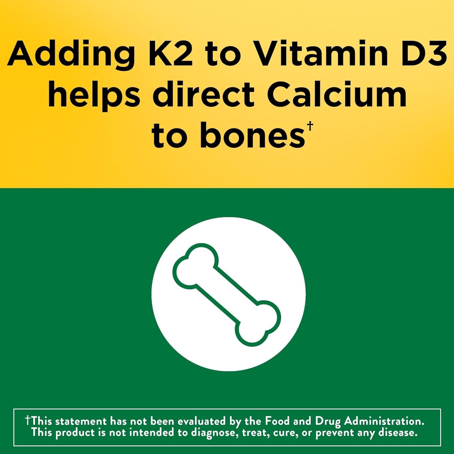 Nature Made Vitamin D3 K2 Supplement, 5000 IU (125 mcg) Vitamin D