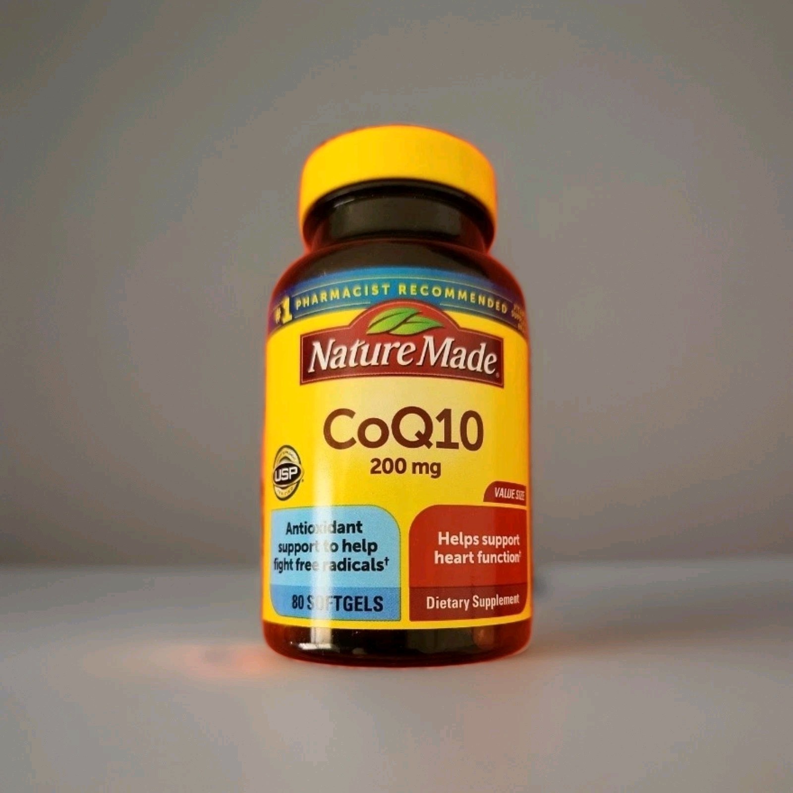 Nature Made CoQ10 Orange 200 mg – 80 Liquid Softgels (EXP-12/2028) FAST SHIPPING