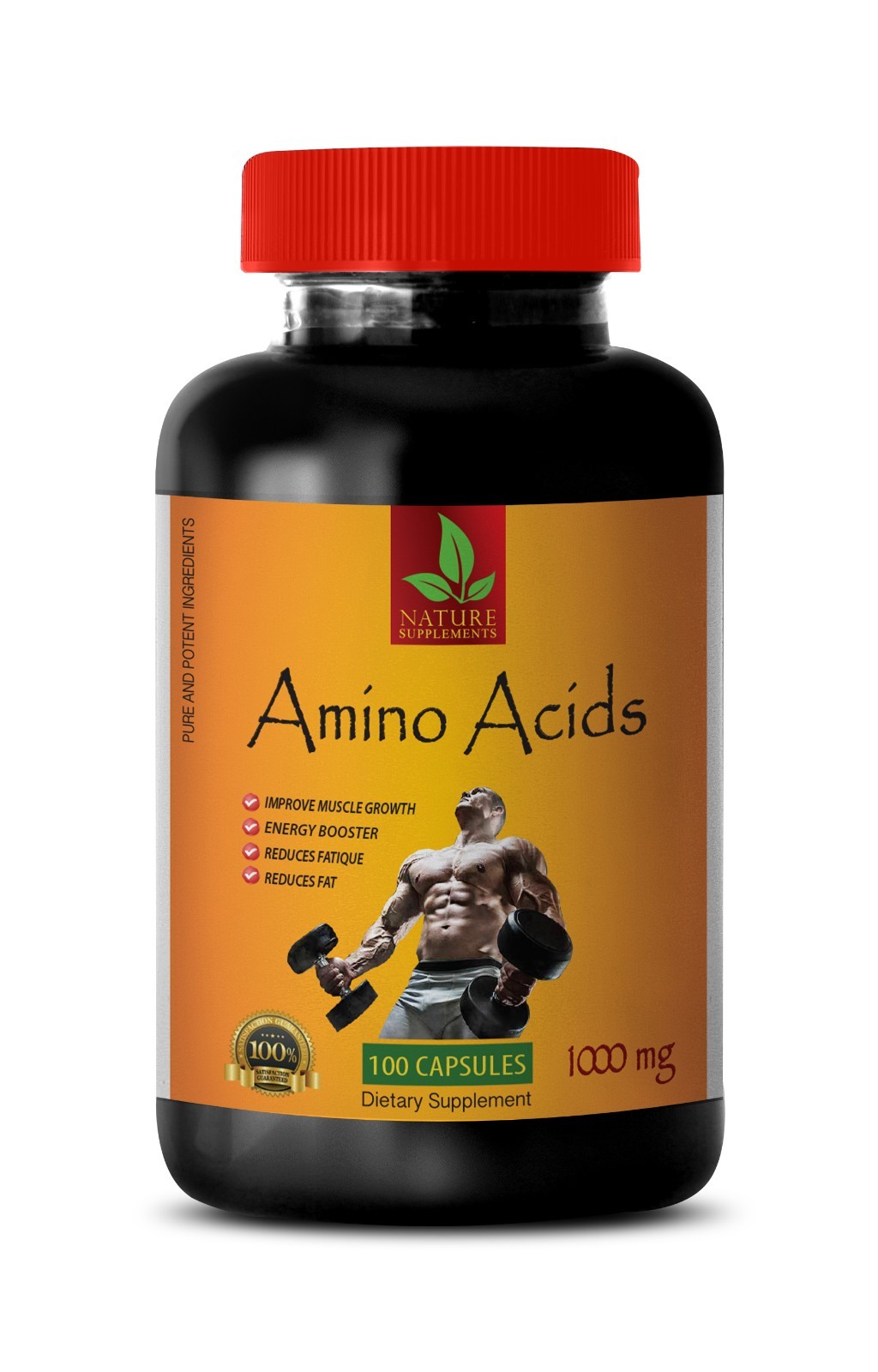 muscle growth – AMINO ACIDS 1000mg – amino acid capsules – 100 Capsules
