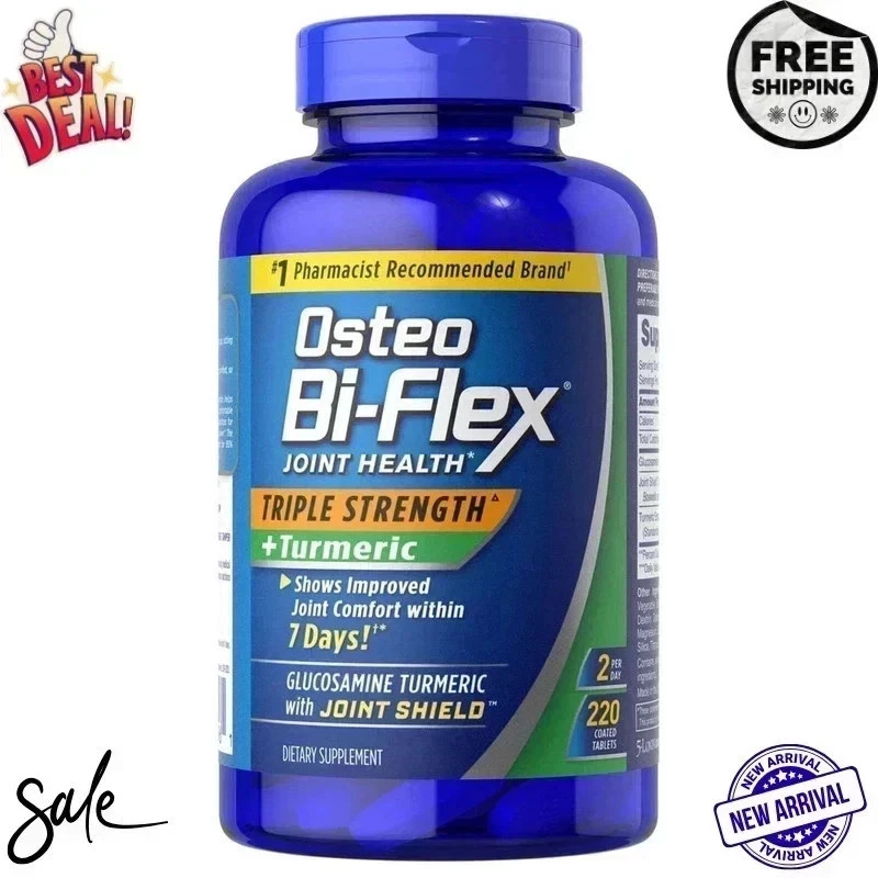 Osteo Bi-Flex Triple Strength with TURMERIC / 220 ct. / NEW & SEALED / Exp 2028