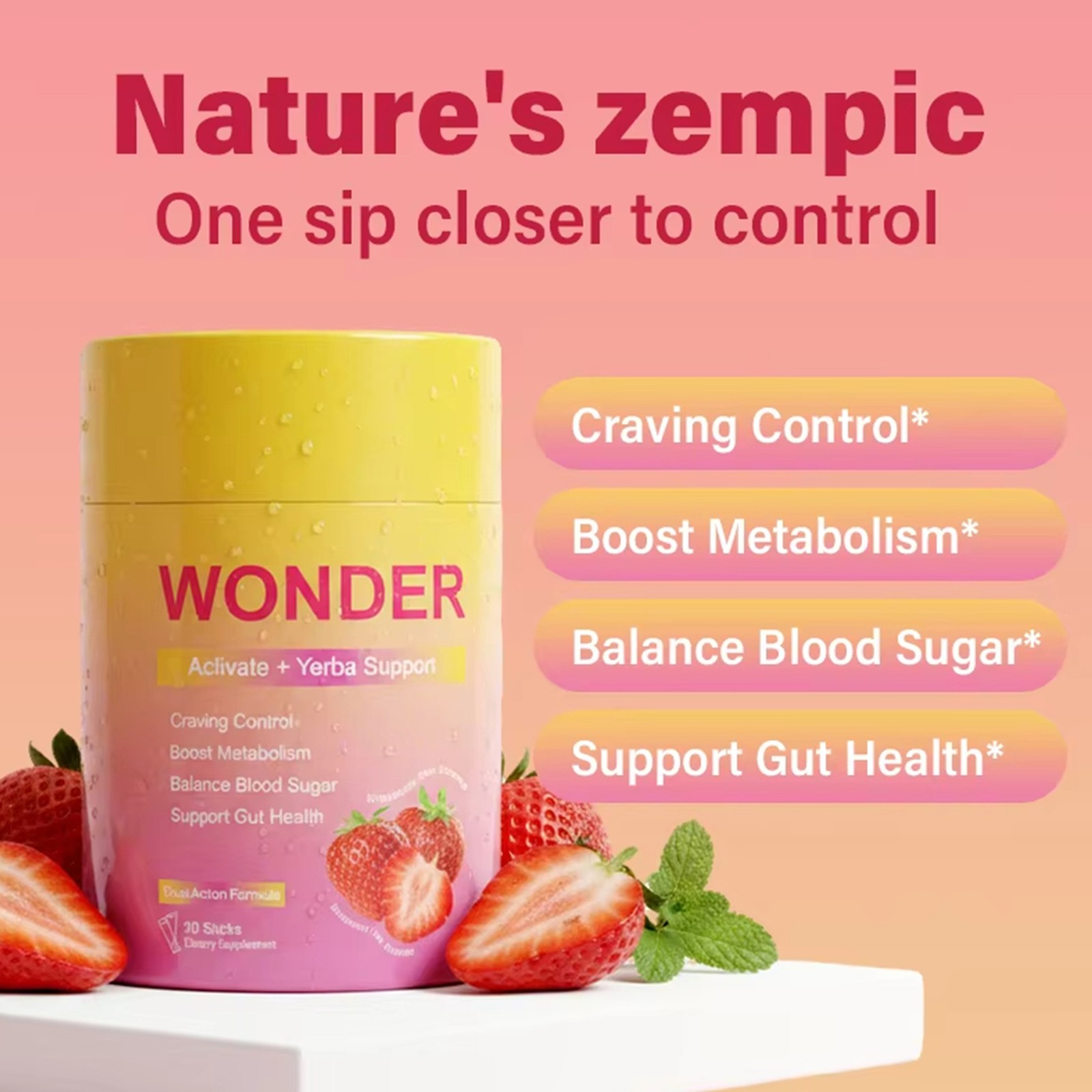 30 Servings Cutting Drink blend – 5-HTP, Yerba Mate & Magnesium Mixed Berry F…