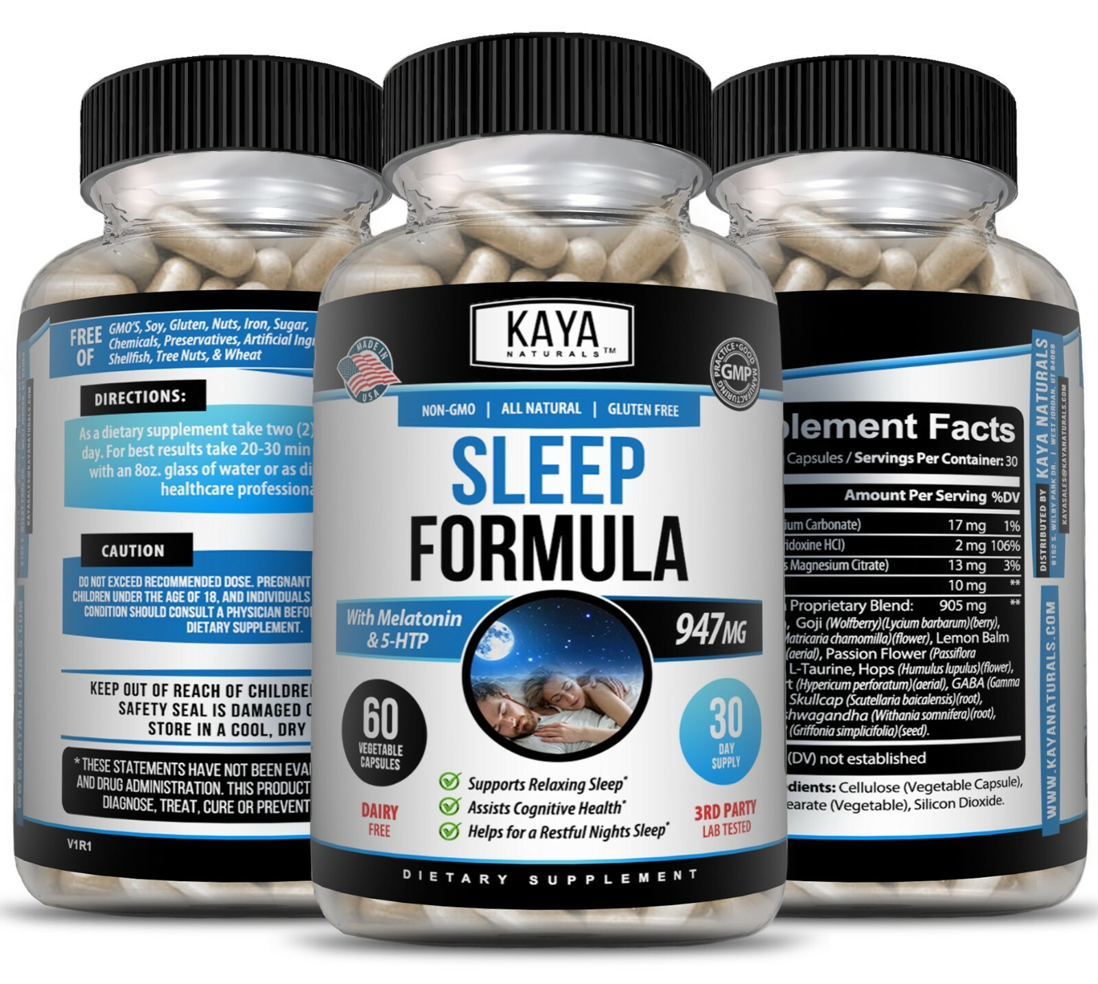 (2 Pack) Deep Sleep Formula, Fall Asleep & Stay Asleep, Melatonin Sleeping Aid