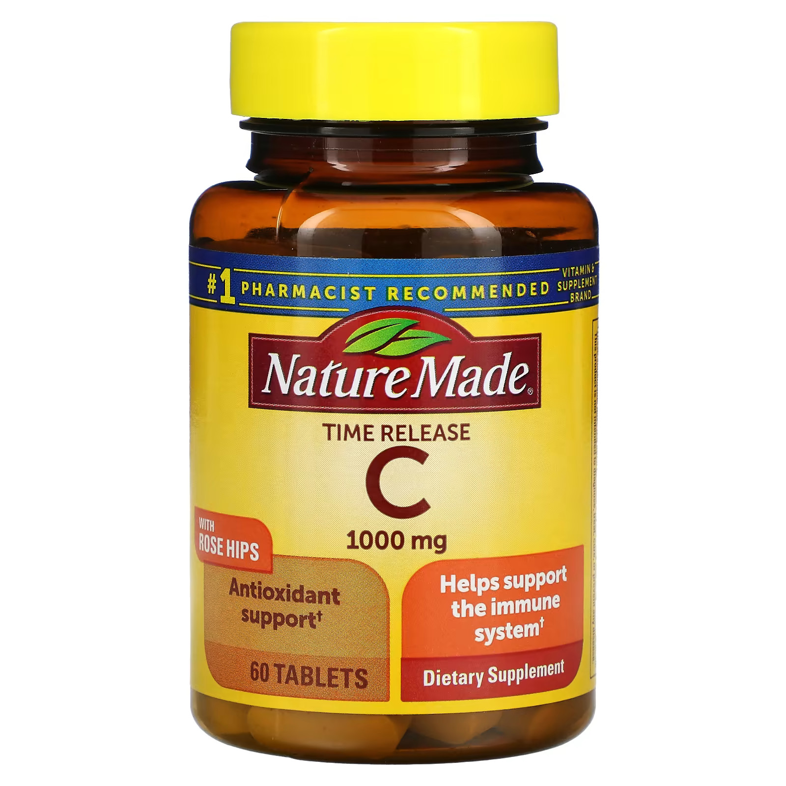2 X Nature Made, Vitamin C with Rose Hips, Time Release, 1,000 mg, 60 Tablets