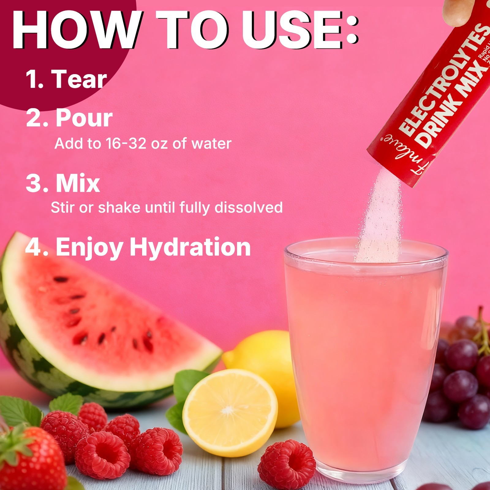 3 Pack Sugar Free Electrolytes Drink Mix Hydration Powder 3x 20 Variety Sachets