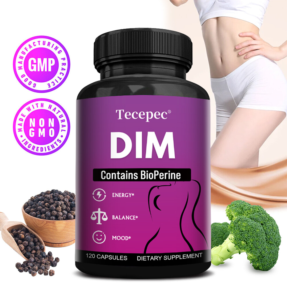 DIM (Diindolylmethane) 300mg, 30/60/120 Capsules with BioPerine 5mg