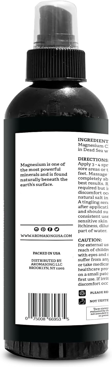 Magnesium Oil Spray – Large 8oz Size – Extra Strength – 100% Pure & Unscented