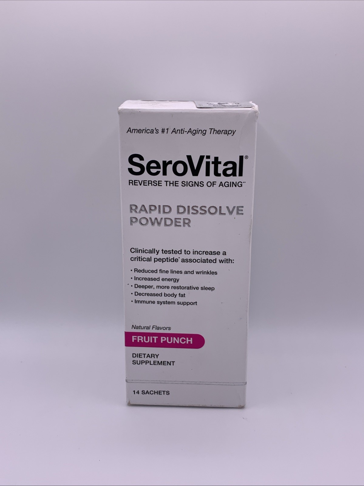 NEW SeroVital Rapid Dissolve Fruit Punch Powder 14 Sachets Sealed Exp (READ)