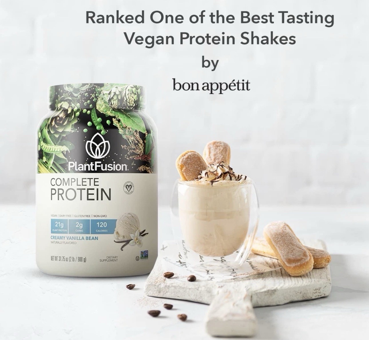 PlantFusion Organic Complete Protein Powder | Vanilla Bean | 2lbs | 30 Servings